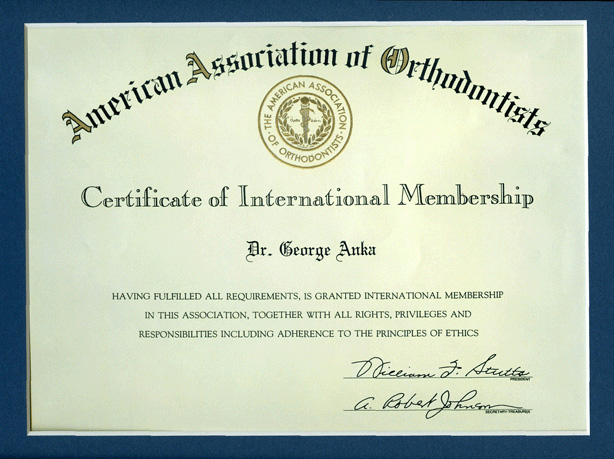 American Association of Orthodontists membership